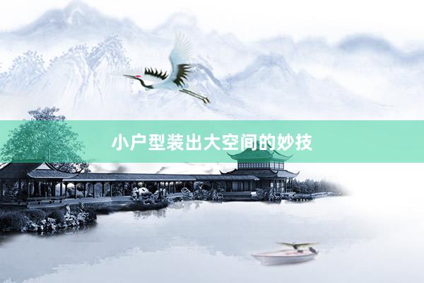 小户型装出大空间的妙技