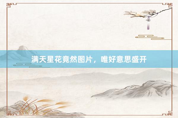 满天星花竟然图片，唯好意思盛开